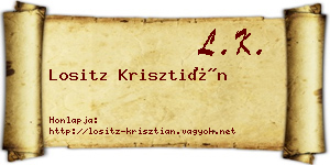 Lositz Krisztián névjegykártya